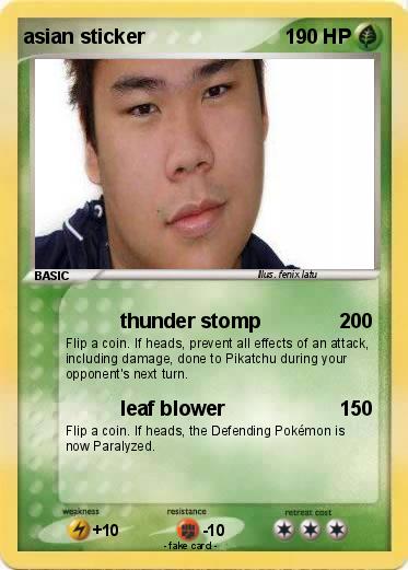Pokemon asian sticker