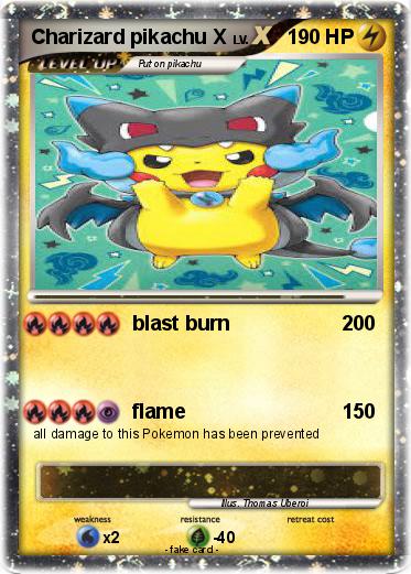 Pokemon Charizard pikachu X