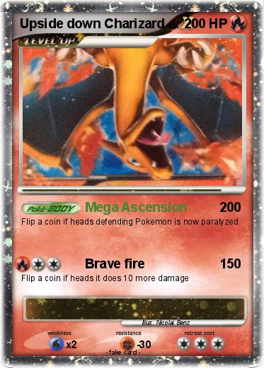 Pokemon Upside down Charizard