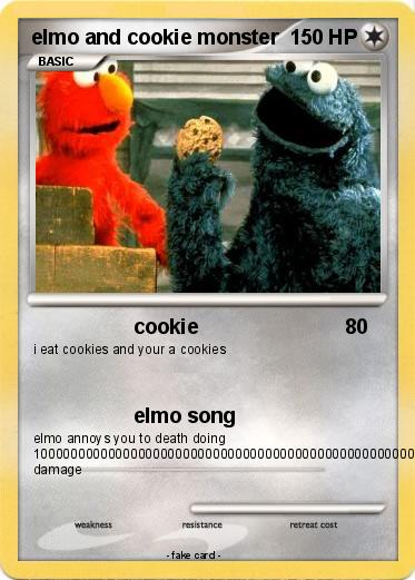Pokemon elmo and cookie monster