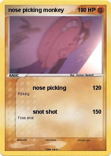 Pokemon nose picking monkey