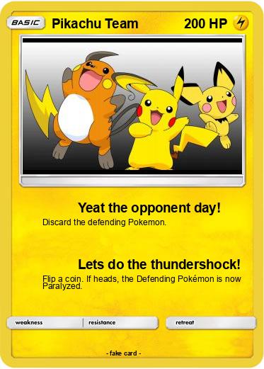 Pokemon Pikachu Team