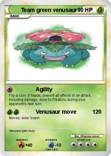 Pokemon Team green venusaur