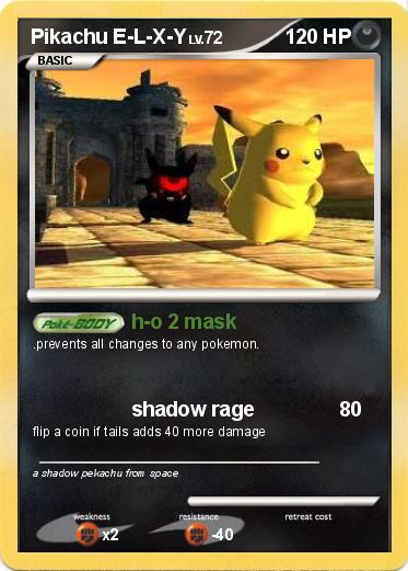 Pokemon Pikachu E-L-X-Y