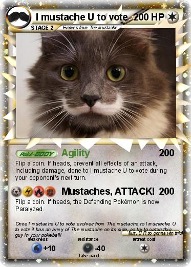 Pokemon I mustache U to vote