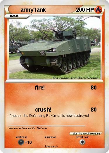 Pokemon army tank