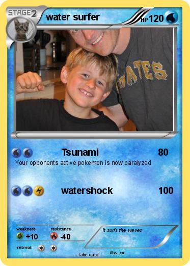 Pokemon water surfer