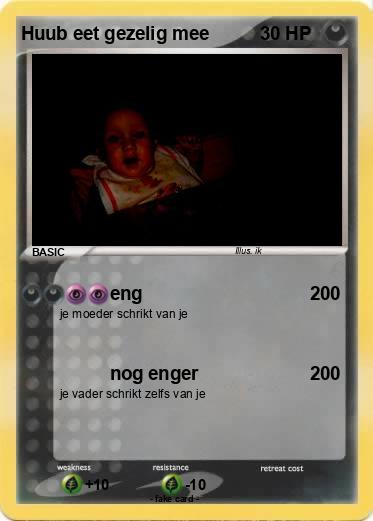 Pokemon Huub eet gezelig mee