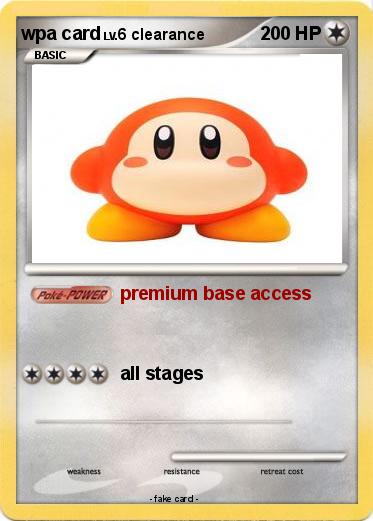 Pokemon wpa card Pokemon wpa card