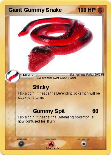 Pokemon Giant Gummy Snake
