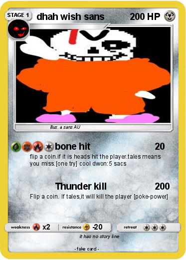 Pokemon dhah wish sans