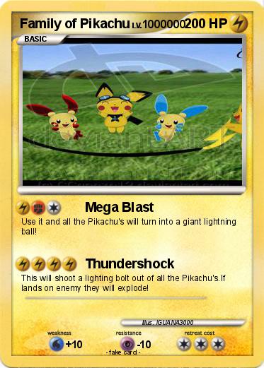 Pokemon Family of Pikachu