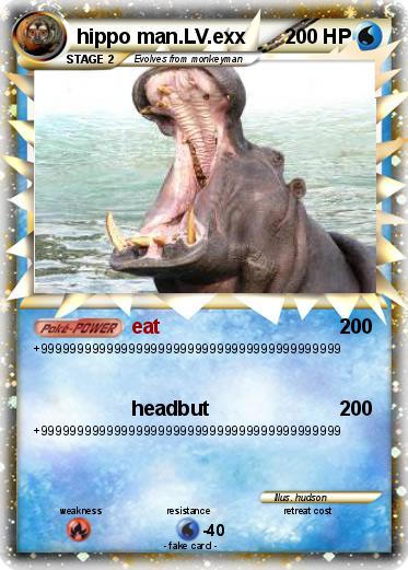 Pokemon hippo man.LV.exx