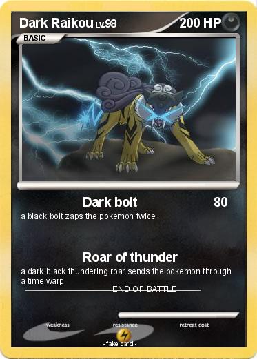 Pokemon Dark Raikou