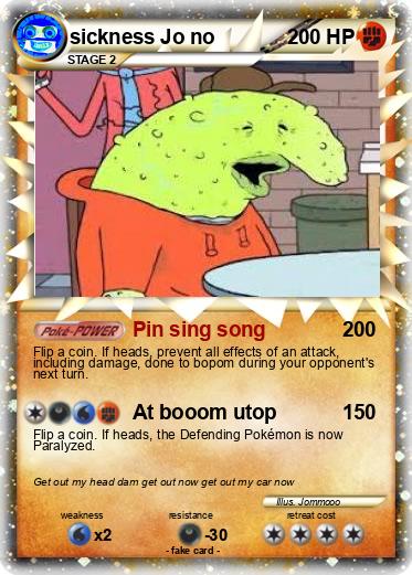 Pokemon sickness Jo no