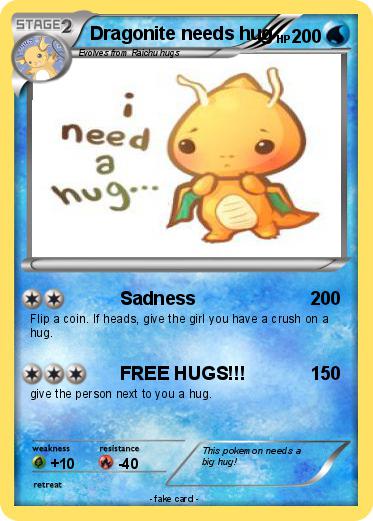Pokemon Dragonite needs hug