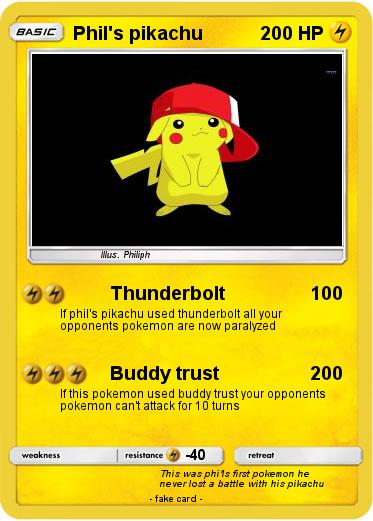 Pokemon Phil's pikachu