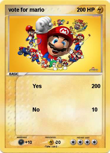 Pokemon vote for mario