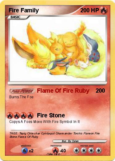 Pokemon Fire Family