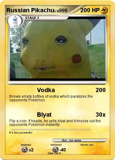 Pokemon Russian Pikachu