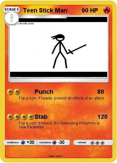 Pokemon Teen Stick Man