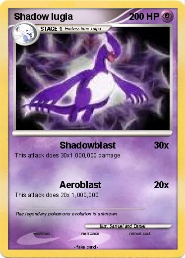 Pokemon Shadow lugia