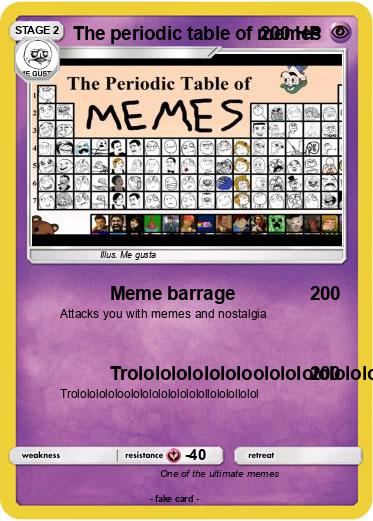 Pokemon The periodic table of memes