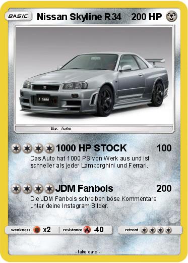 Pokemon Nissan Skyline R34