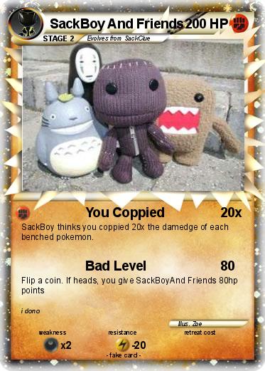 Pokemon SackBoy And Friends