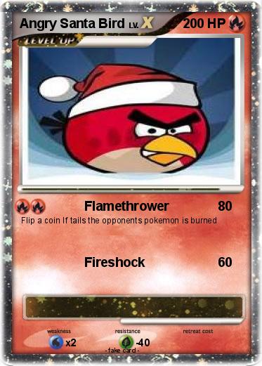 Pokemon Angry Santa Bird