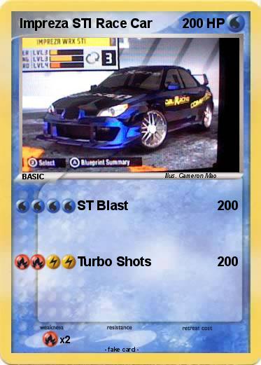 Pokemon Impreza STI Race Car
