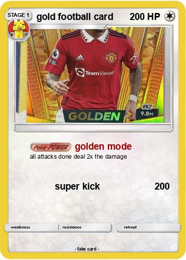 Pokemon gold football card