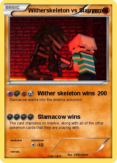 Pokemon Witherskeleton vs Slamacow