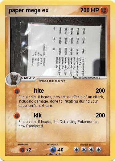 Pokemon paper mega ex