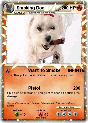 Pokemon Smoking Dog