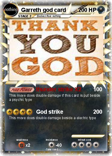 Pokemon Garreth god card