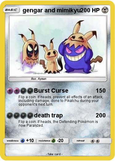 Pokemon gengar and mimikyu