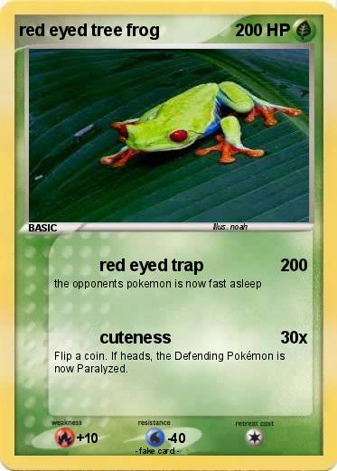 Pokemon red eyed tree frog