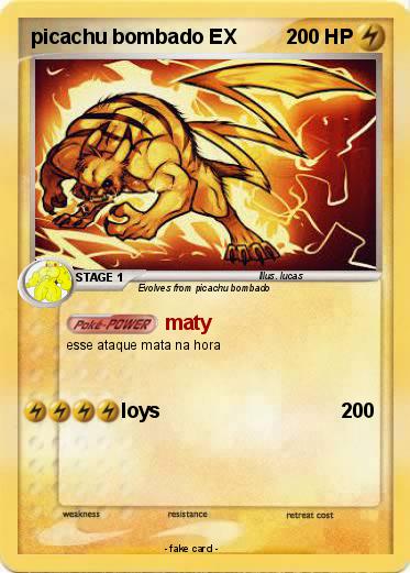 Pokemon picachu bombado EX