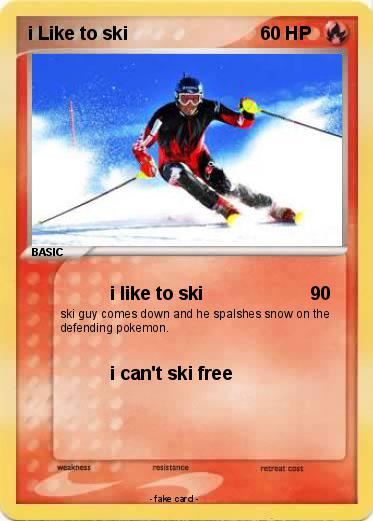 Pokemon i Like to ski