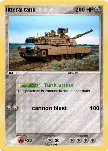 Pokemon litteral tank