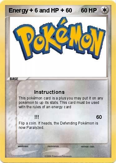 Pokemon Energy + 6 and HP + 60