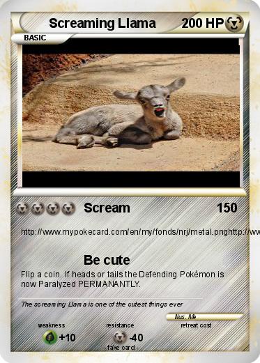 Pokemon Screaming Llama