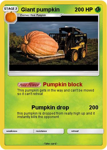 Pokemon Giant pumpkin