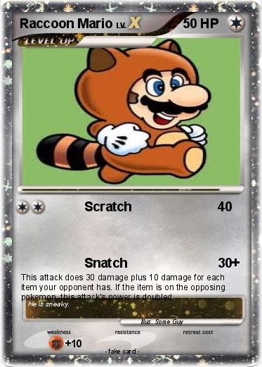Pokemon Raccoon Mario