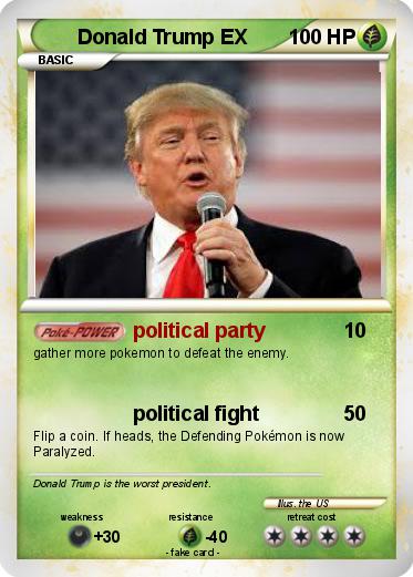 Pokemon Donald Trump EX