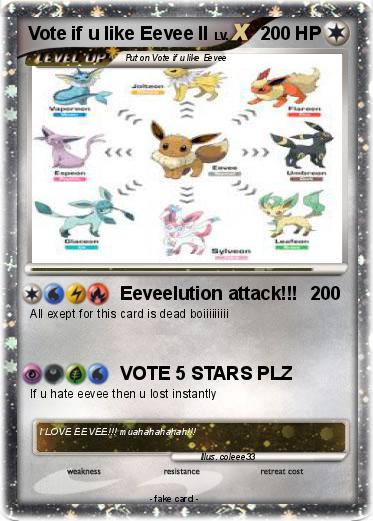 Pokemon Vote if u like Eevee II Pokemon Vote if u like Eevee II