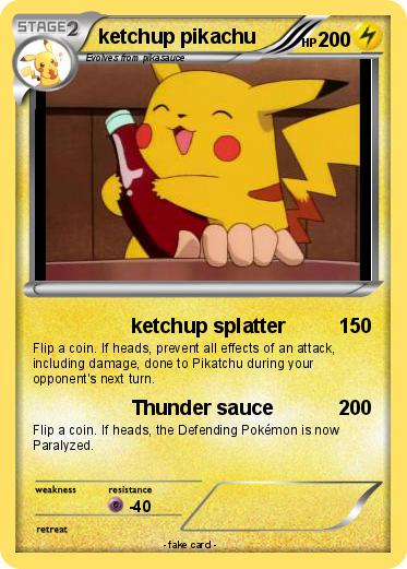 Pokemon ketchup pikachu