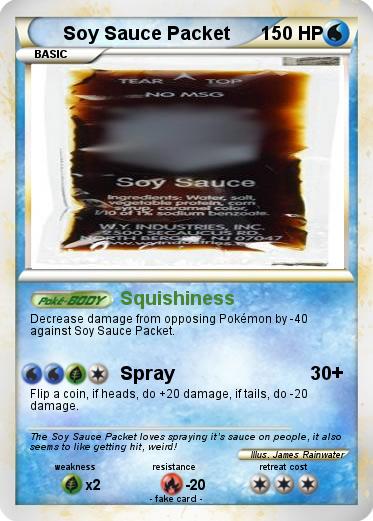 Pokemon Soy Sauce Packet