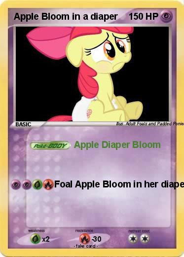 Pokemon Apple Bloom in a diaper